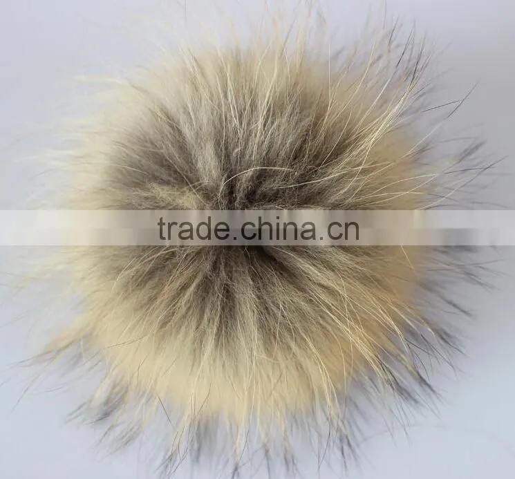 Fluffy Raccoon Fur Pom Poms / Hat Accessories / Fur Pompons