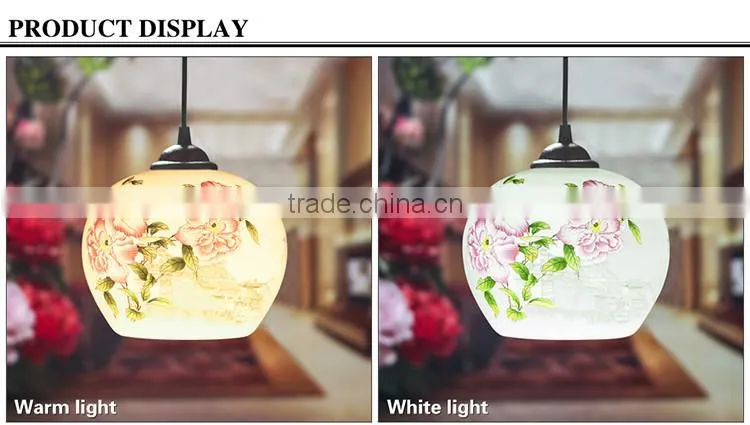 Jingdezhen pastel ceiling pendant light designer restaurant lighting