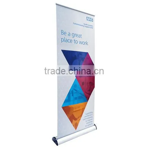 exhibition use digital printing aluminum frame roll up pop up banner