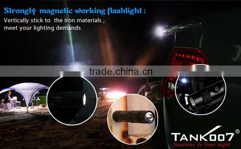 Tank007 M20 waterproof camping torch magnetic working flashlight