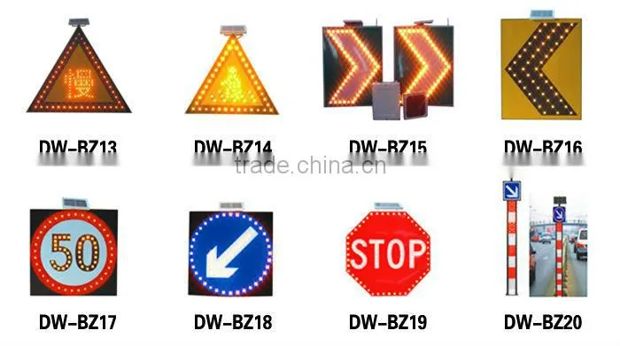 Slow led solar traffic signs