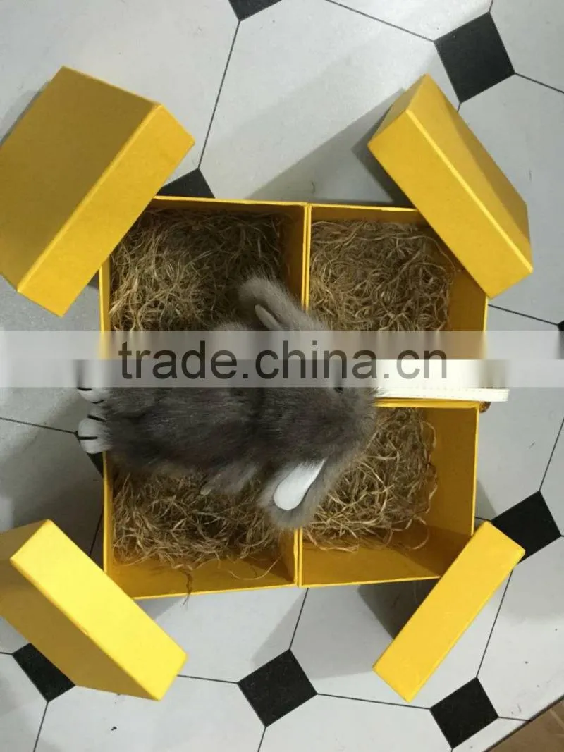cute real mink fur rabbit ornaments