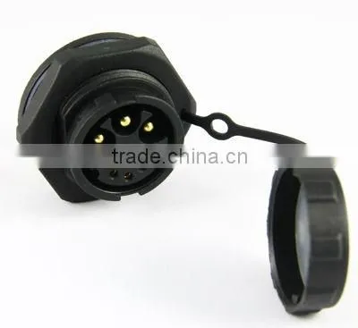 large 12 pin panel mount watertight electrical connector, led outdoor lighting waterproof cnnector