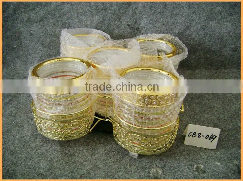 glass jars with shelf