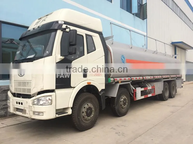 Hot selling FAW 8x4 oil tanker truck 30000 Liters well improved for sale