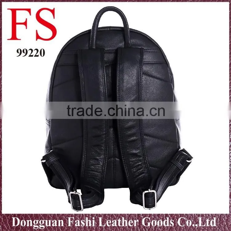 Wholesale Western Style Men's School Leather outdoor Backpack