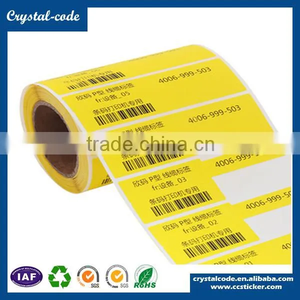 Adhesive sticker accept custom paper pvc nylon cable label