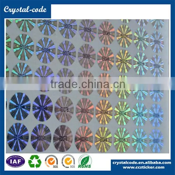 Modern antifake laser good quality green security hologram sticker