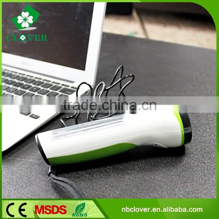 Rechargeable super bright 3 led ABS material cheap plastic flashlight
