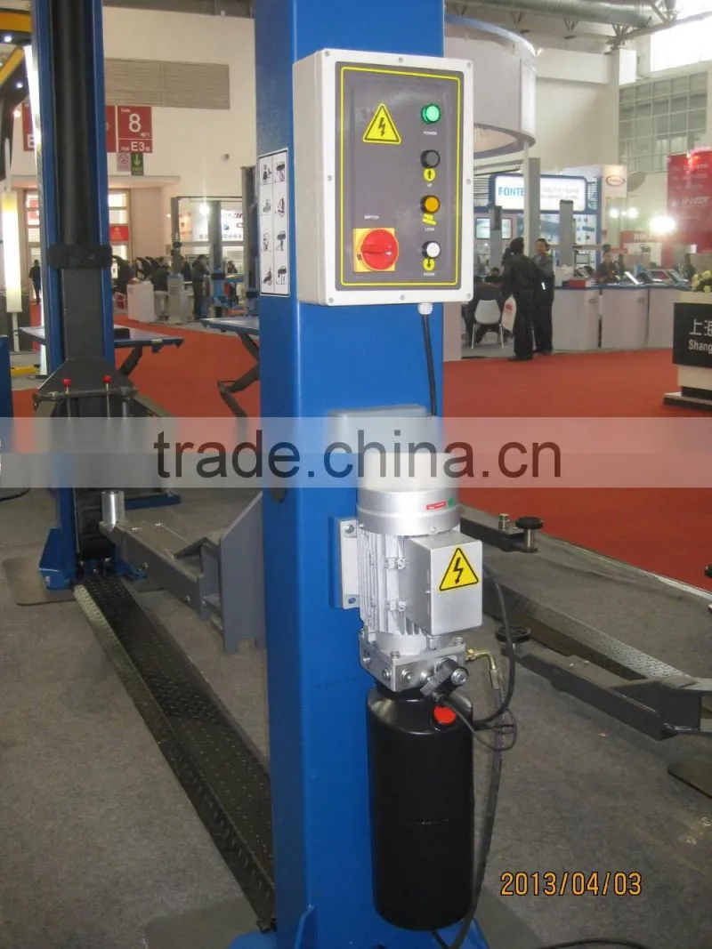 2-post lift base plate, automatic release, CE approved