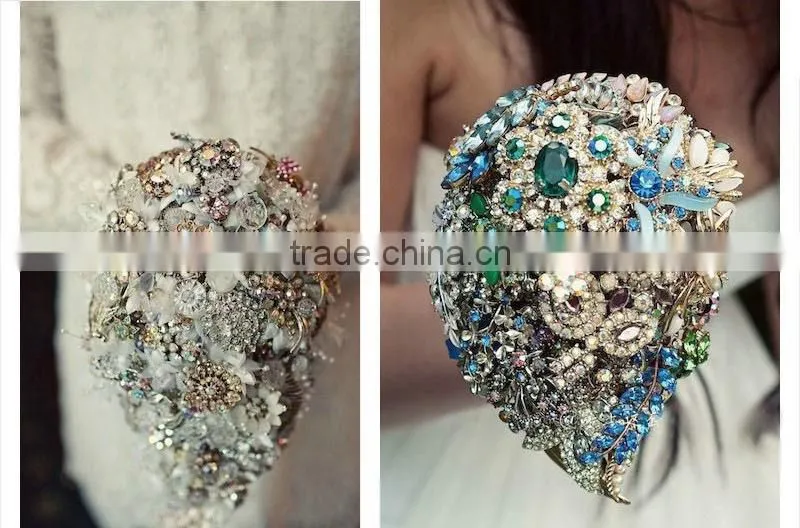 Best selling 14mm blue zircon color heart shape pointback sew on stone with base setting