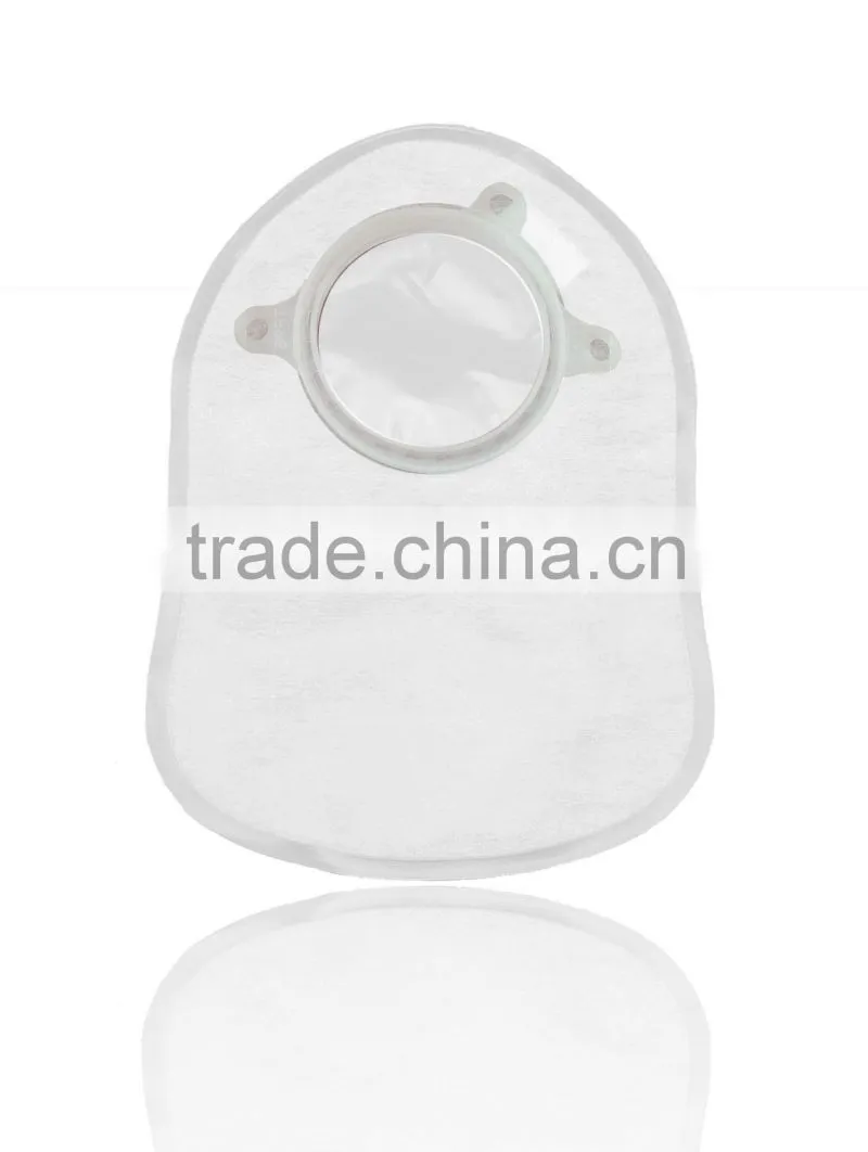 Drainable ostomy bag for two piece ostomy bag