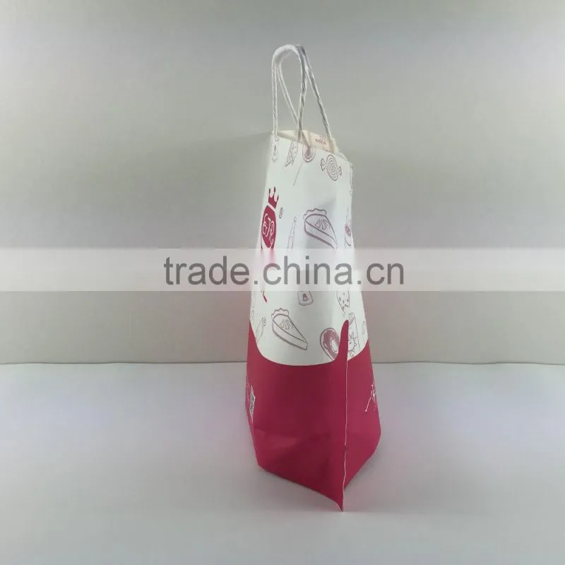 new white kraft paper bag,easy bags with twisted handles, European quality and Chinese price