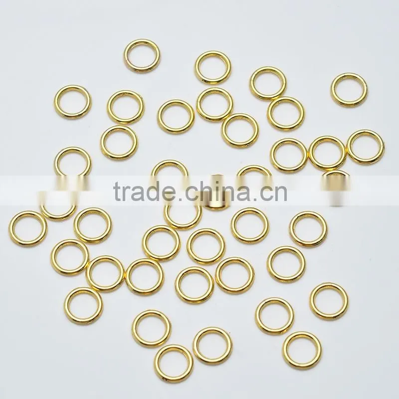 Wholesale 6mm Gold Plated Alloy Closed Jump Rings Charm Connector Jewellery Making Jewelry Findings Charm Bracelet Making