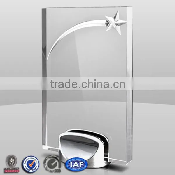 Square Acrylic Paperweight With A Marble Design Center