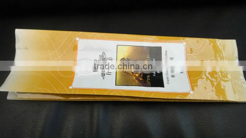 side gusset coffee packaging bags with degassing valves