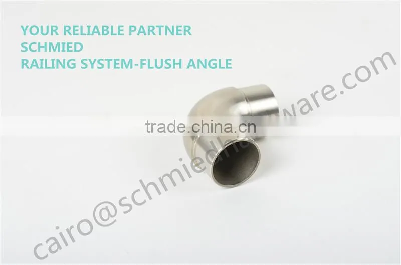 stainless steel rail system adjustable angle pipe, elbow for 42.4mm,50.8mm