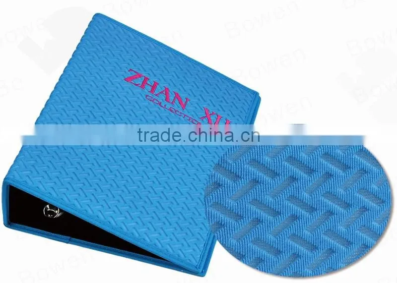 A4 fabric folder with 3 ring binder/catalog folder