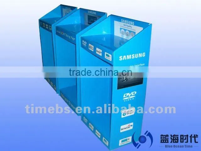 Corrugated plastic display rack for DVD