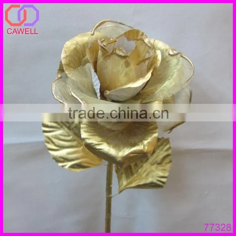 artificial gold foil rose