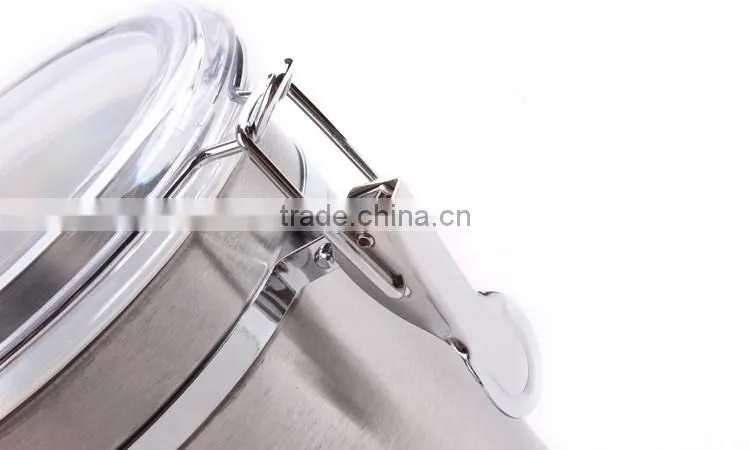 2016 stainless steel kitchen storage jar / storage box / canister set