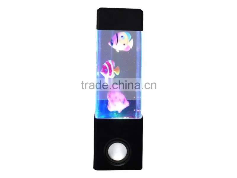 3.5mm Audio Input Led Color Changing Speaker,Jellyfish Dancing Water Lamp Speaker With Music Beats