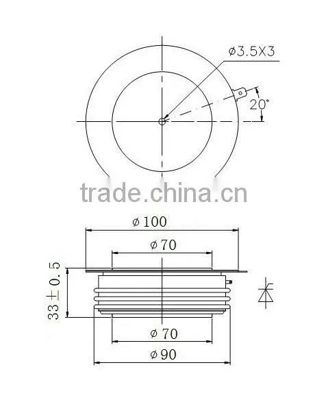 Discount price of alternator rectifier thyristor of 2000 amp