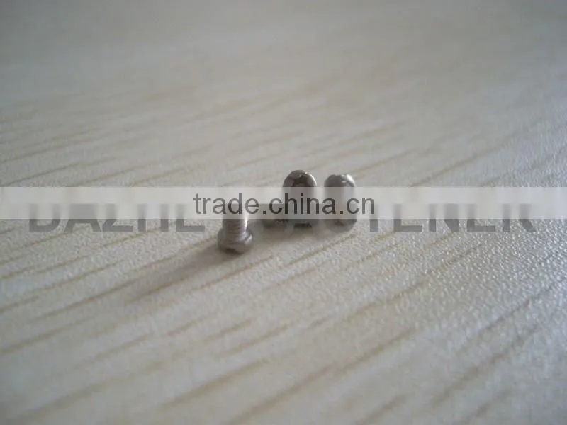 Small size pan head cross recess sloted machine screw