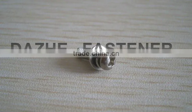 pan head PH machine screw with spring washer and flat washer SS