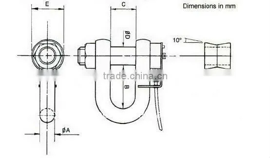 With high precision Bow Shackles load cell for marine ship/LS01