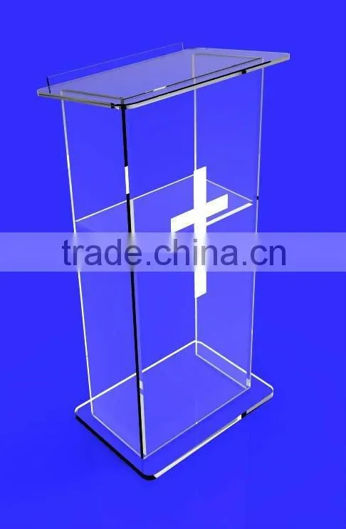 High quality clear custom perspex church podium/pulpit for sale