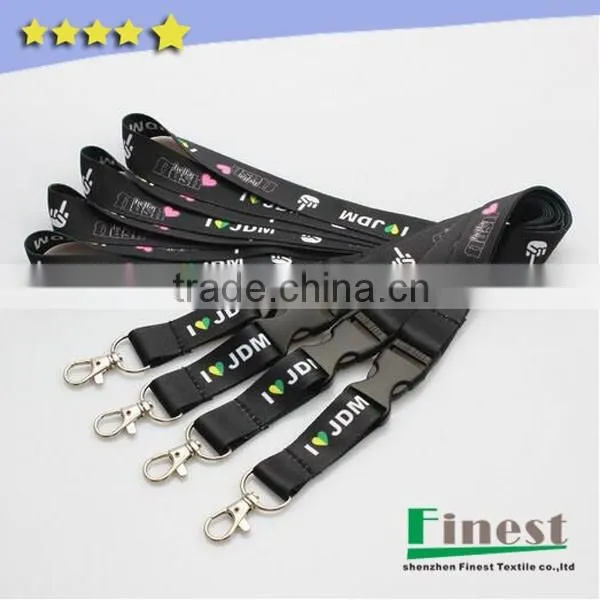 Personalized cheap custom printed polyester sublimation lanyard with logo