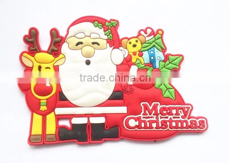 Christmas Snowmen Shaped Soft Rubber Promotional Gift PVC Fridge Magnet