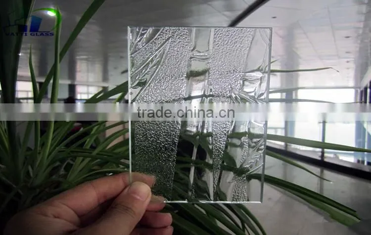 Qingdao Vatti pattern glass, glass processing supplies all kinds of sand table with rolling glass