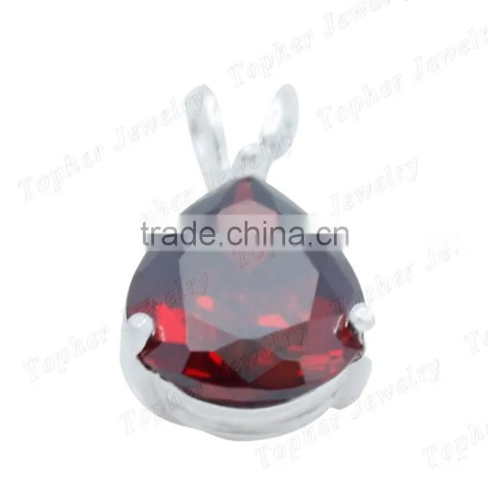 fashion good quality Ziron products CZ main stone pendant silver jewelry