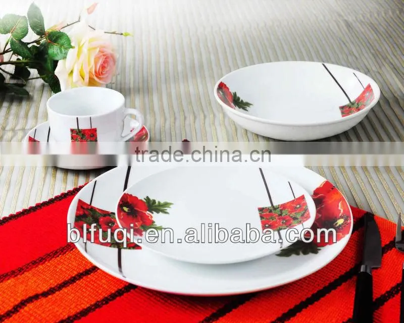 22 pcs sunflower dinnerware sets