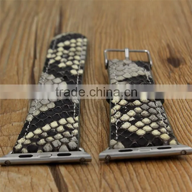 Jranter cheap price real python snakeskin for apple watch band 38mm bracelet