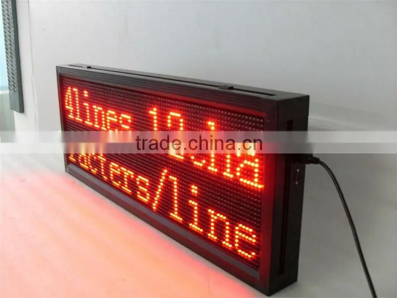 Good Service High Quality P10 Led Scrolling Message Sign /semi outdoor led moving message display sign