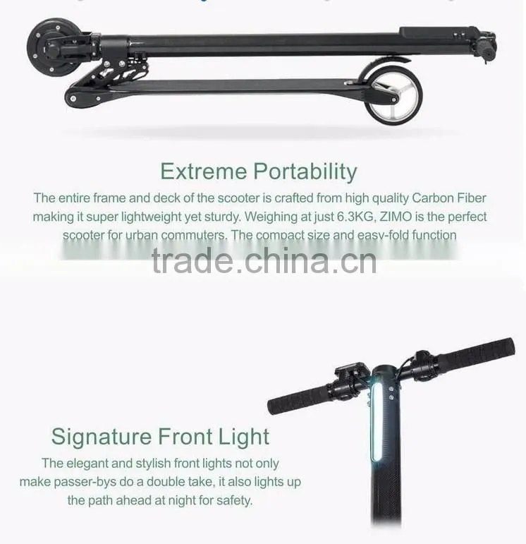 Ligthest electric carbon fiber city bike with 5inch Tubess Tyre