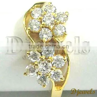 18K Diamond Gold Rings, Wedding Rings,Diamond Jewelry