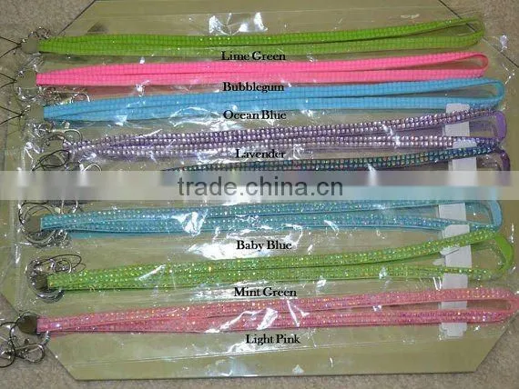 Neon Colorful Rhinestone Lanyard