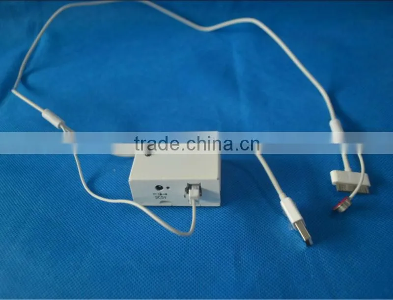 Tablet pc display stand with charger and alarm security