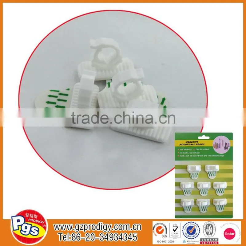 hot selling plastic resuable adhesive wall pen clip wall cable clip