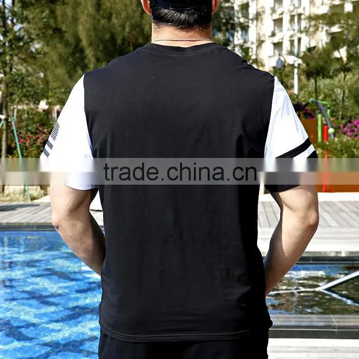 Plastic mens tshirt curved hem