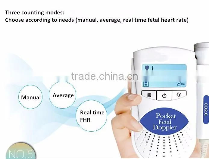 CE/ISO/FDA Approved Medical High Quality Fetal Doppler