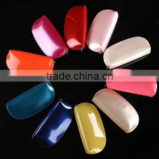 2015 new multi-function bling patent leather hand bag, cosmetic bag, Stationery bag
