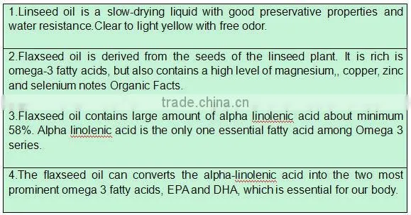 100% nature and pure flaxseed oil