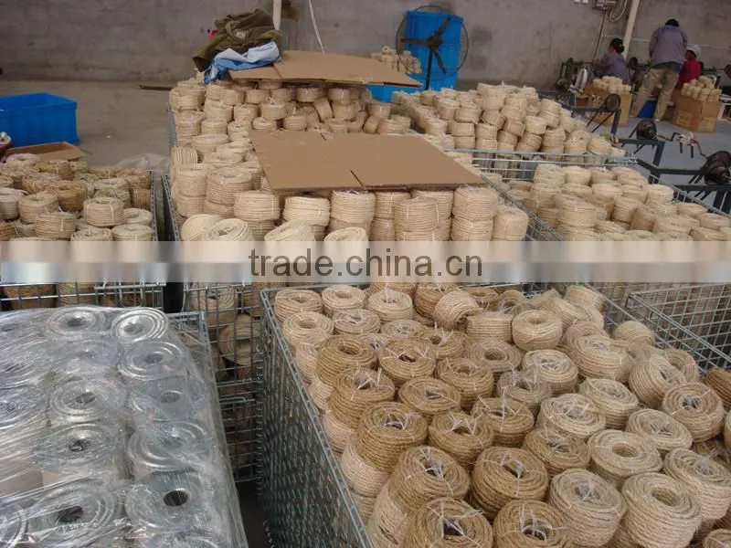 3/8 inch Natural color 3 strandsTwisted Sisal Rope