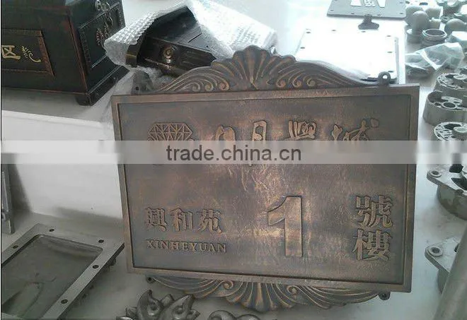 Beautiful Die Cast Aluminum Flat Nameplates from Cangzhou