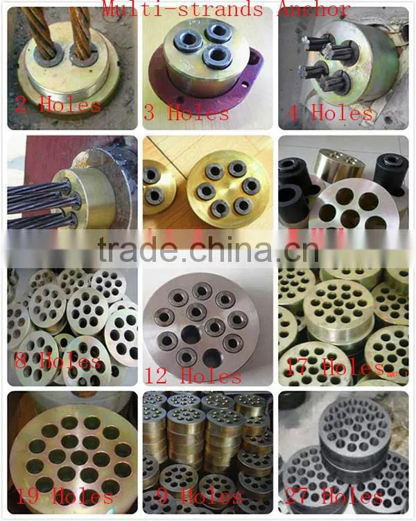 LEC Post Tension Construction Prestressed Cable Single Anchor System